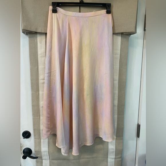 Vince rainbow wash drape skirt in multi size 10 (b17) NWOT - Picture 7 of 11
